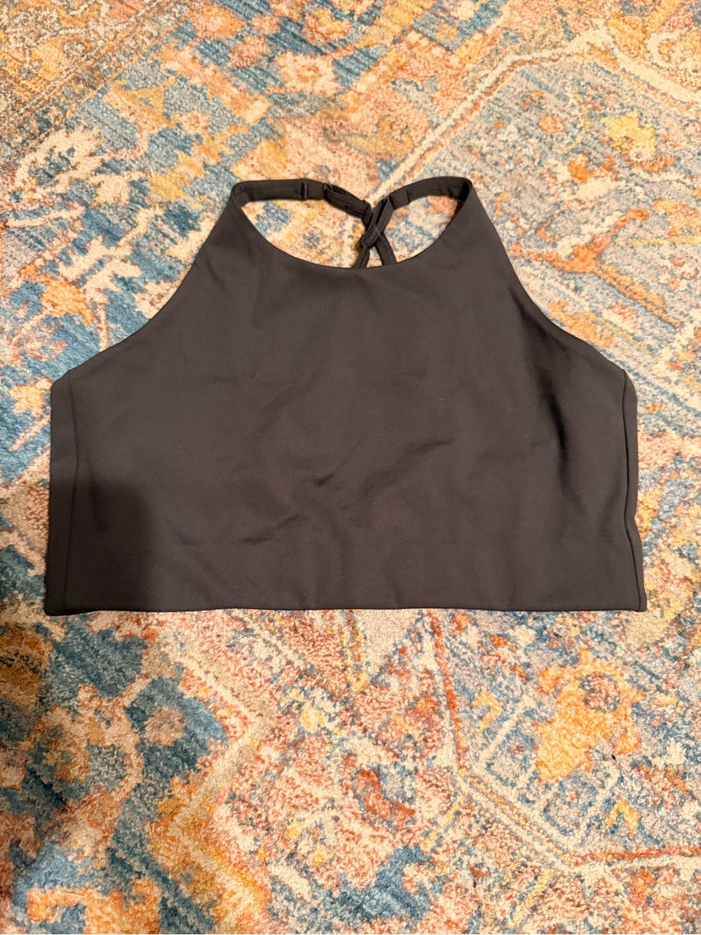Girlfriend Collective Grey High Neck Sports Bra